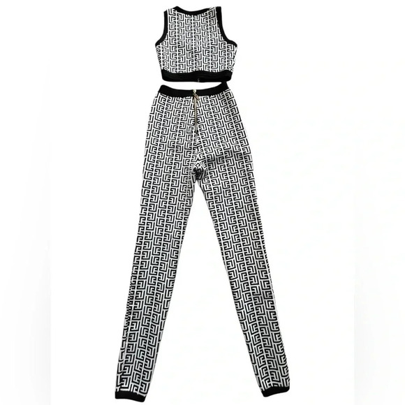 2 pieces 70βs monogram zipper ensemble size XS - Picture 4 of 8